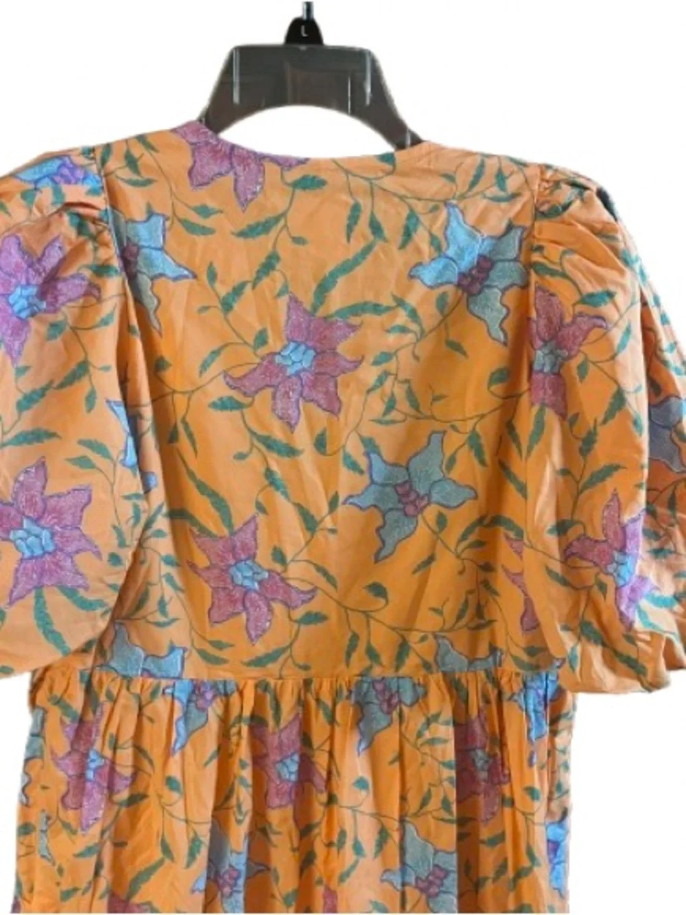 EUC Tuckernuck Hyacinth House Orange Floral Cisco Tiered Maxi Dress Small